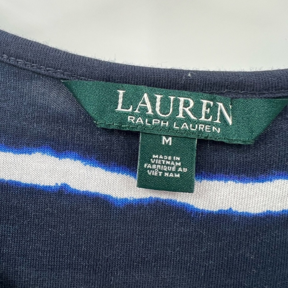 Lauren by Ralph Lauren Women’s Multicolor Blue White Tie-Dye Maxi Dress Size M - Picture 4 of 9